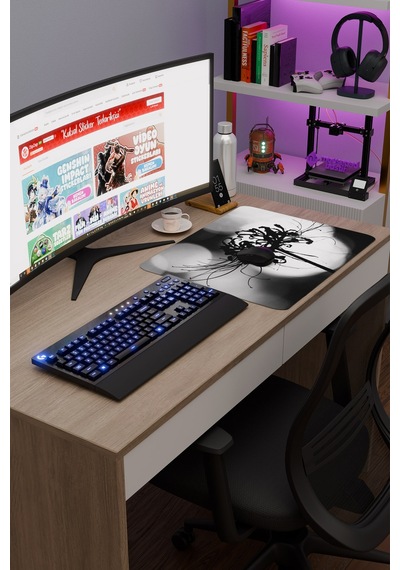 Higanbana Kaymaz Dikişli Kauçuk Oyuncu Mousepad V4 - 48x40 Xl Gaming Mouse Pad Fare Altlığı