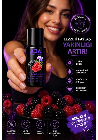 Orman Meyvesi Aromalı Yenilebilir Oral Kayganlaştırıcı Jel 30 Ml