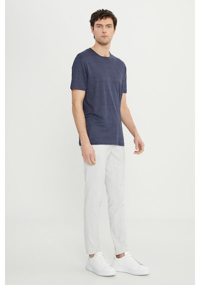 AC&Co / Altınyıldız Classics Erkek Lacı %100 Keten Slim Fit Dar Kesim Bisiklet Yaka Tişört Lacı AC&Co / Altınyıldız Classics Erkek Lacı %100 Keten Slim Fit Dar Kesim Bisiklet Yaka Tişört Lacı