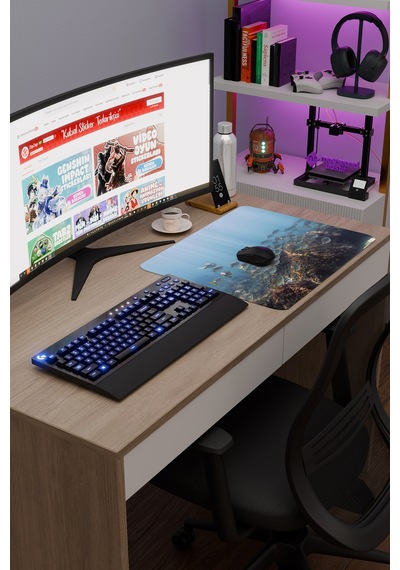 Sualtı Kaymaz Dikişli Kauçuk Oyuncu Mousepad V5 - 48x40 Xl Gaming Mouse Pad Fare Altlığı