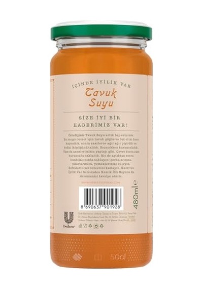 Kavanoz Tavuk Suyu 480ml X1 Cam Kavanoz Kemik Ilik Suyu 480ml X1 Genel