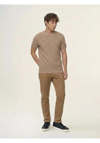 Erkek T-shirt Lf2043430 Bej