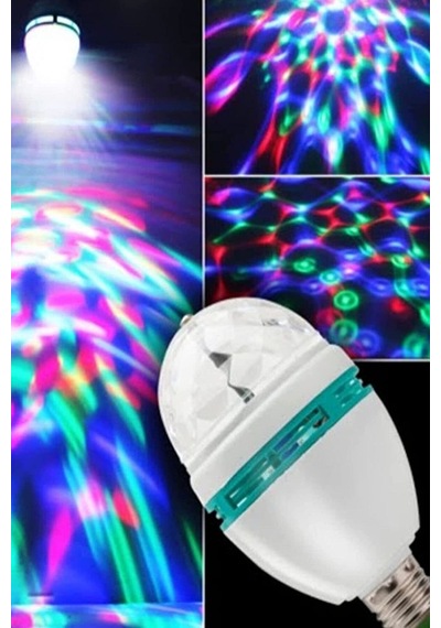 Mobee Bigem Bm-553 Renkli Disko Ampulü Lambası E27 Duy Led Ampul Dönen Disco Topu 1410 Görseldeki Renk