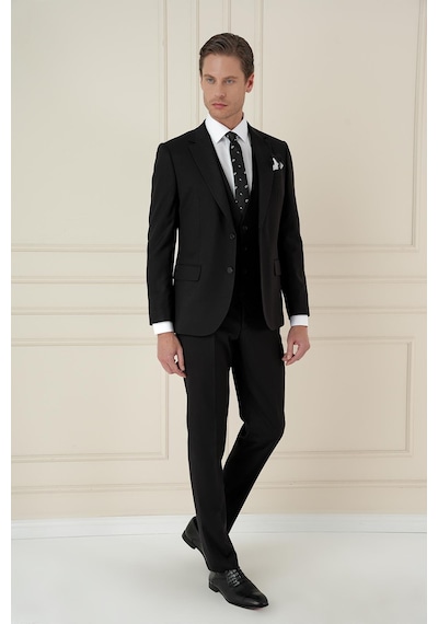 Efor Tk 908 Slim Fit Siyah Spor Takım Elbise Siyah Efor Tk 908 Slim Fit Siyah Spor Takım Elbise Siyah