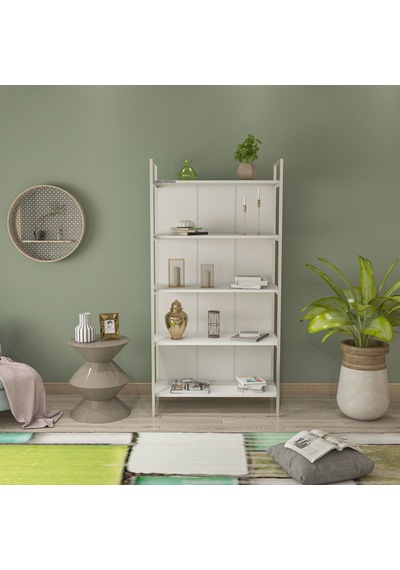 Decorfers Lıvre Plus 90'lık Kitaplık Beyaz
