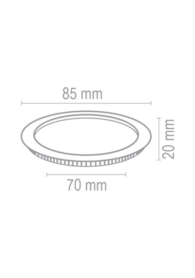 Voltek Vpsayb00365 3W 2.5'' Yuvarlak Slim Led Panel Beyaz Kasa Ar