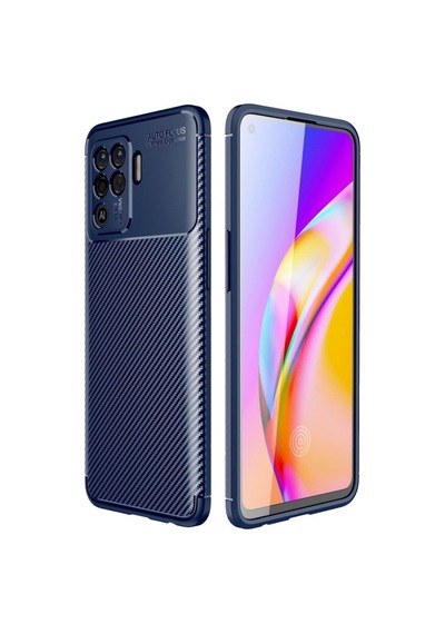 Oppo Reno 5 Lite Kılıf Karbon Tasarım Negro Silikon Kapak