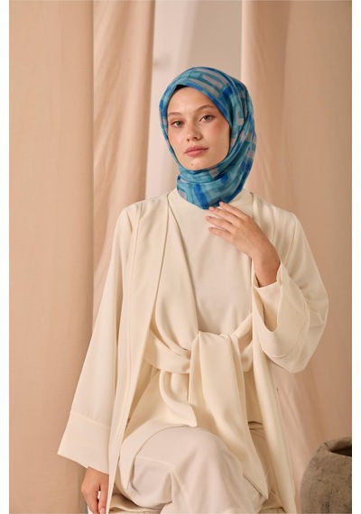 Silk Home Soft Eşarp 73096-20 Turkuaz, Saks, Gümüş, Yeşil