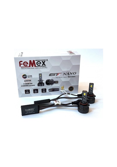 Femex Bmw X5 E53 2000-2003 Uzun Far Led Ampul Hb3 9005 Gt Nano Pro