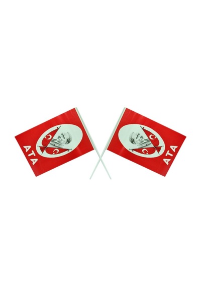 80'li Çubuklu Kağıt Türk Bayrağı 12x20 Cm - Milli Bayramlar İçin El Bayrağı Tek Ebat