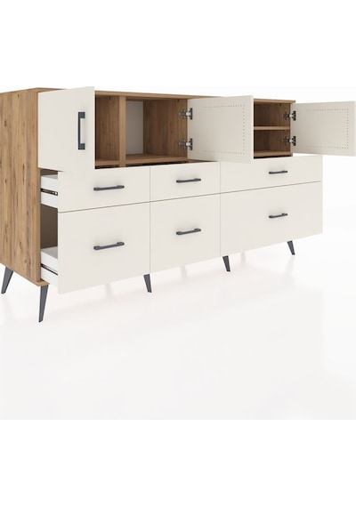 Hyperion Konsol 4 Raflı 6 Çekmeceli 4 Kapaklı 176x44x99 Çam-aytaş Çam-aytaşı Hyperion Konsol 4 Raflı 6 Çekmeceli 4 Kapaklı 176x44x99 Çam-aytaş Çam-aytaşı