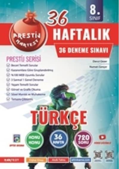 8. Sınıf Haftalık Türkçe 36 Deneme