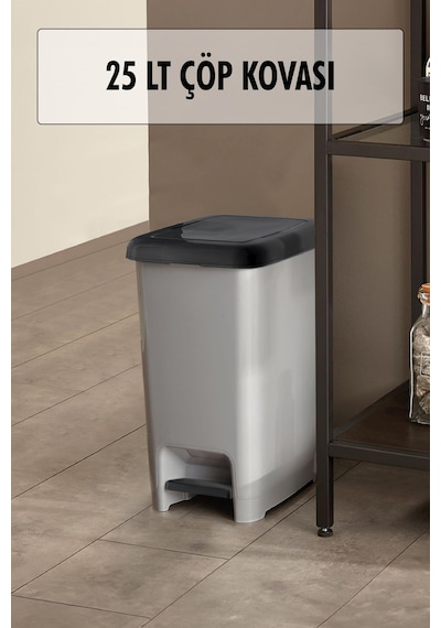 25 Litre Basmalı Çöp Kovası