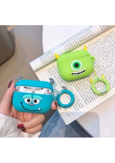 Apple Uyumlu iPhone 1/2. Nesil  Koruyucu Bluetooth Kulaklık Kılıfı Figürlü Şirin Airpods 1/2. Nesil