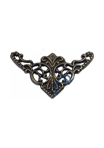 Dekoratif Köşe Süsü, Köşelik - Küçük, 19x34mm, Antik, 1 Adet Belirtilmemis