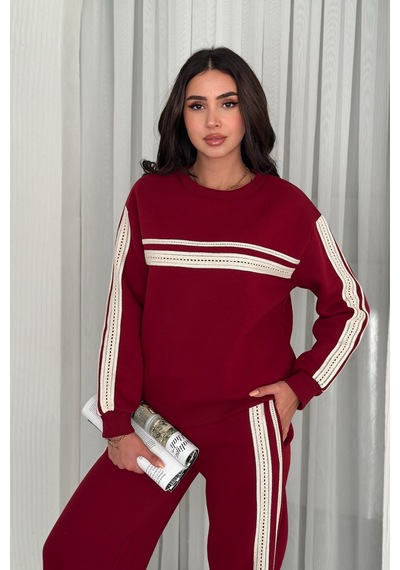 Femelle Kadın Bordo Alt - Üst Eşofman Takımı