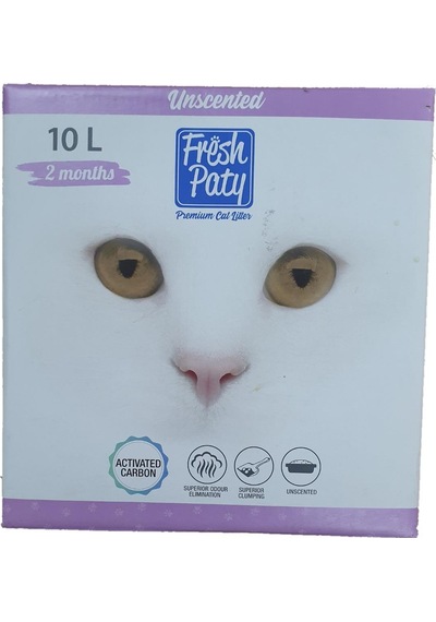 Fresh Paty Unscented Kokusuz Aktif Karbonlu Topaklaşan Kedi Kumu 10 L
