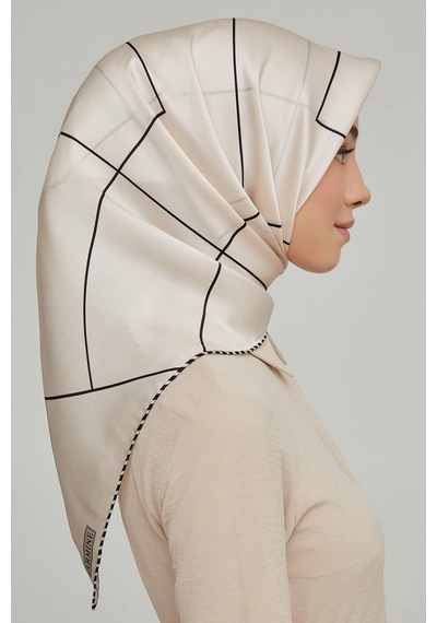 Armine Dj Saf İpek Eşarp 8655d T Nostalji Twill -06 Krem