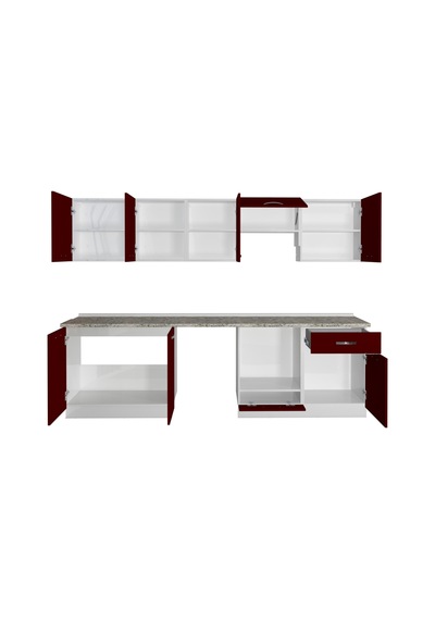 Decoraktiv Elite 280 Ankastre Fırın Modüllü Mdf Hazır Mutfak Dolabı - Tezgah Dahil - Bordo Decoraktiv Elite 280 Ankastre Fırın Modüllü Mdf Hazır Mutfak Dolabı - Tezgah Dahil - Bordo