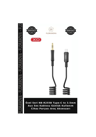 Özel Seri Nb-r255b Type-c To 3.5mm Aux Ses Kablosu Günlük Kullanım Cihaz Parçası Araç Aksesuarı