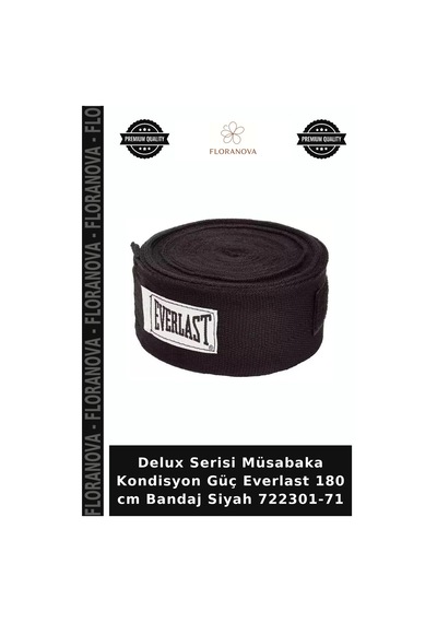 Delux Serisi Müsabaka Kondisyon Güç Everlast 180 Cm Bandaj Siyah 722301-71