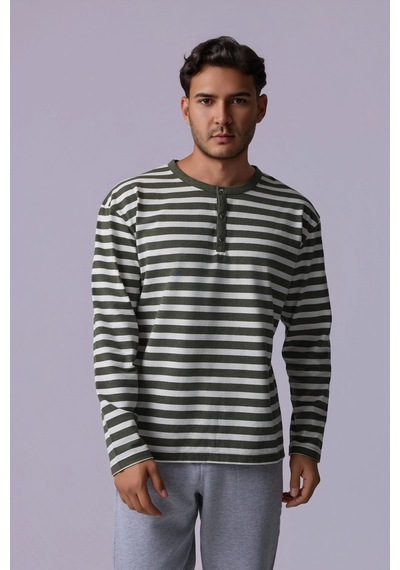Defys Defy S Erkek Oversize Çizgili Uzun Kollu Çıtçıtlı Yaka Tişört Haki-ekru - 611495481 Haki-ekru Defys Defy S Erkek Oversize Çizgili Uzun Kollu Çıtçıtlı Yaka Tişört Haki-ekru - 611495481 Haki-ekru