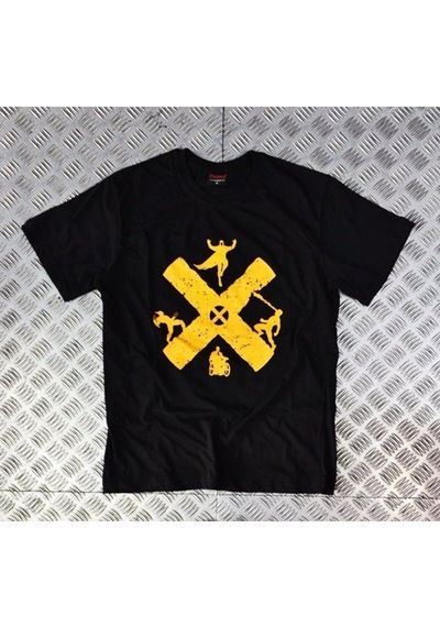 Stoned&Fame X Force Baskılı T-shirt SIYAH Siyah