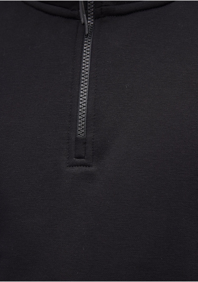 Mavi - Yarı Fermuarlı Siyah Basic Sweatshirt 0s10278-900 Siyah