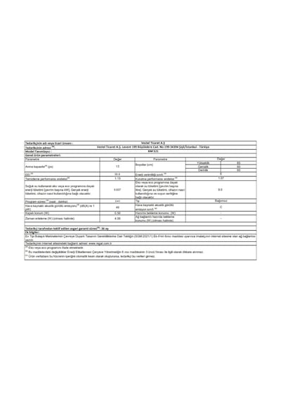 Regal BM 521 5 Programlı 13 Kişilik Bulaşık Makinesi