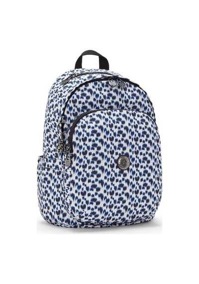 Kipling Kıplıng Delia Orta Boy Sırt Çantası Desenli Curıous Leopard Beyaz