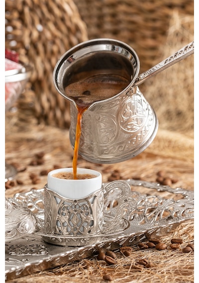Polochef Zamak 1 Kahve Cezvesi Gümüş Renk 80 Ml. 1-2 Kişilik