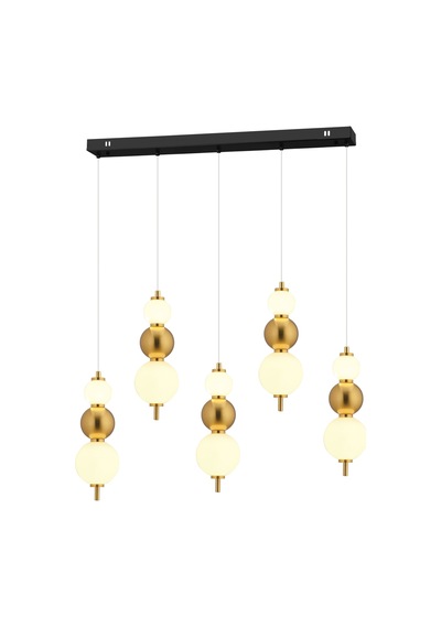 Blessa 5'li Sıralı Siyah Eskitme 3 Renkli Led Avize Eskitme