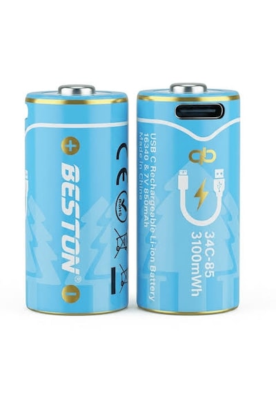 Cr123a 16340 3.7v 850mah Şarjlı Li-ion Pil Usb Kablolu 2'li Ambalaj