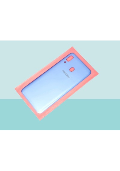 Tkgz - Samsung Galaxy Uyumlu A30 A305 Arka Kapak Batarya Kapağı - Mavi Çok Renkli
