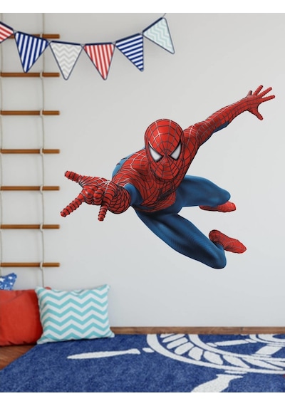 MSticker Spiderman-Uçan Örümcek Adam Çocuk Odası Duvar Sticker