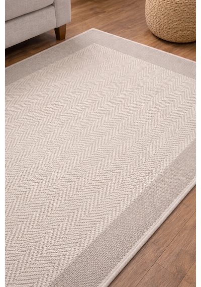 Mess Modern Dekoratif Yumuşak Dokulu Sisal Halı 3933 Krem Vizon Çok Renkli
