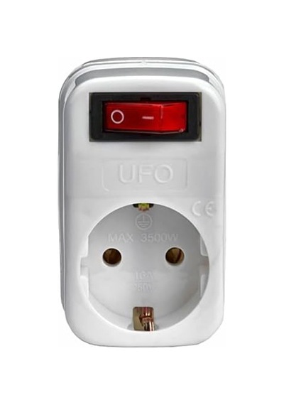 Tekli Akım Korumalı Anahtarlı Priz 16a 250v, Max 3500w Aşırı Yük Koruması Beyaz