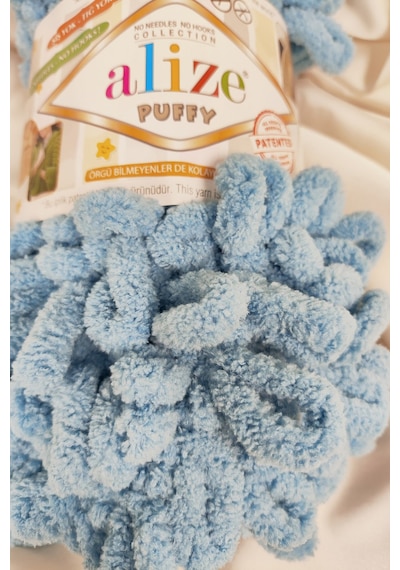 Puffy Orta Mavi El Örgü İpi 100gr. 9mt. 5'li Paket - Renk: 280