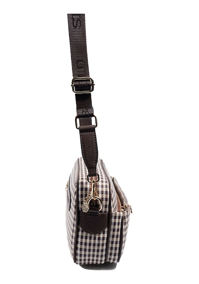Silver Polo Sp1267 Kadın Çapraz Çanta Ekose Line Kare Kahve Sarı-kahve