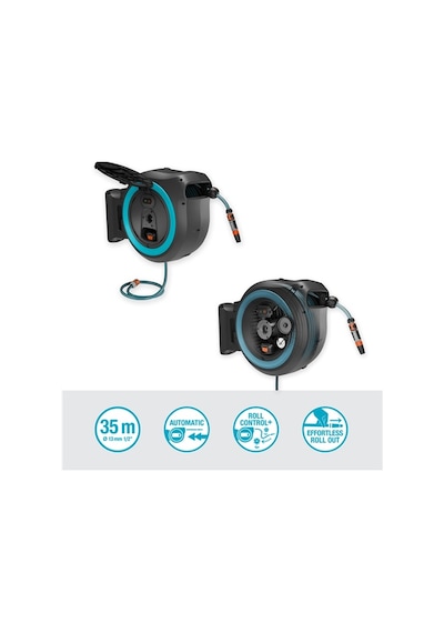 Gardena 18640-20 Akülü Duvara Monte Hortum Kutusu Powerroll Xl Seti 35 M