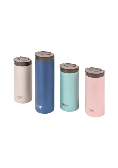 Tyeso Flat Termos Vakumlu Paslanmaz Çelik Taşıma Saplı 360ml - Beyaz TS-8840B