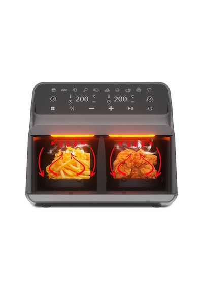 Blaupunkt D7800 Taste Master Çift Hazneli Dokunmatik 4+4 LT Airfryer Fritöz
