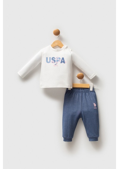 U.S. Polo Assn. Kız Bebek Mavi Takım Mavi