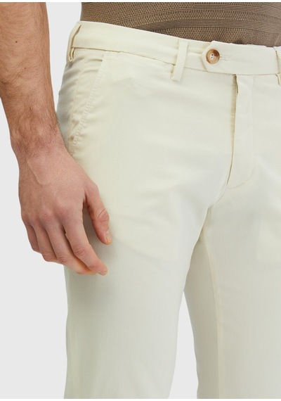 Ramsey Ekru Düz Dokuma Regular Fit Casual Pantolon