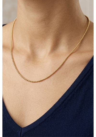 Balenbi Unisex 45 Cm Minimal Top Zincir Gold Renk Kararmaz Çelik Kolye 1093 Altın