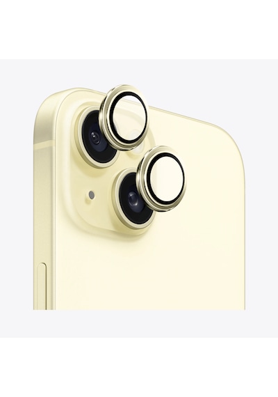 Safeus Safir Temperli Kamera Lens Koruyucu Apple Uyumlu iPhone 15 Plus Ve İle Sarı