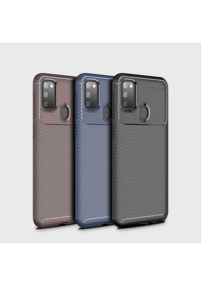 Samsung Uyumlu Galaxy M30s Kılıf Zore Negro Silikon Kapak Lacivert