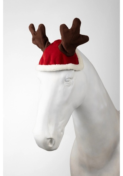 Horze Yılbaşı Rentiyer At Kulaklığı Noel Temalı Yumuşak At Şapkası