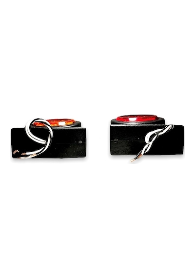 Ahmet Otomotiv 2 Adet Mercekli Takoz Lamba Sarı-kırmızı 12v-24v