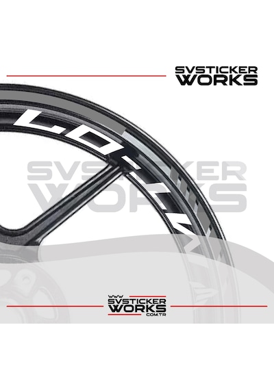 Yamaha Mt-07 Jant Sticker Dış Ve İç Set Sticker Jant Şeridi Gri